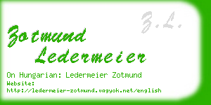zotmund ledermeier business card